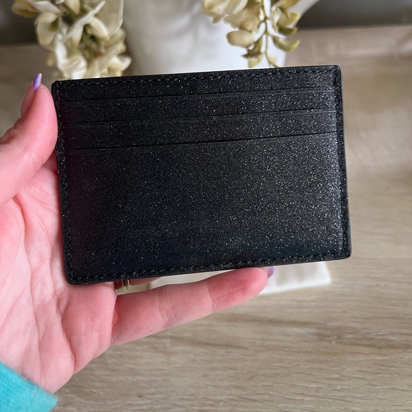 Kate Spade ♠️ Slim Cardholder Black Sparkle NWT! - Picture 3 of 6